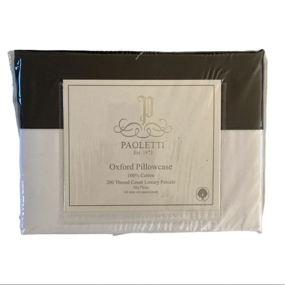 Paoletti Harvard Oxford Pillowcase Cotton NWT